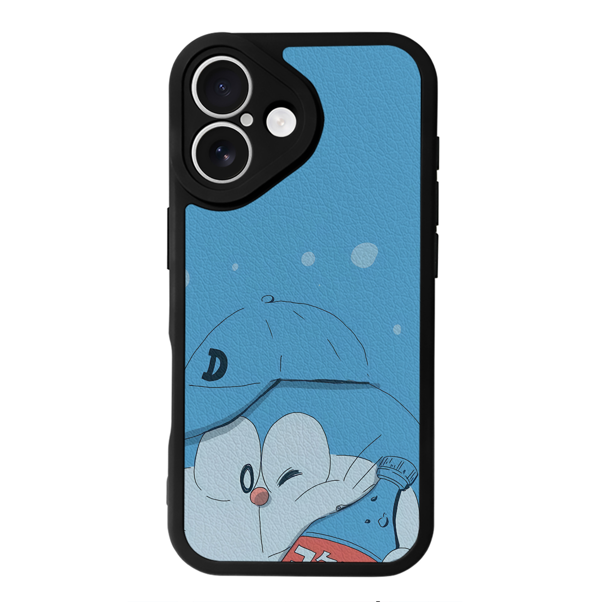 （画像用） ドラえもん Doraemon 【iPhone 16シリーズ対応】シリコンスマホケース（レザー調） 材質：シリコン